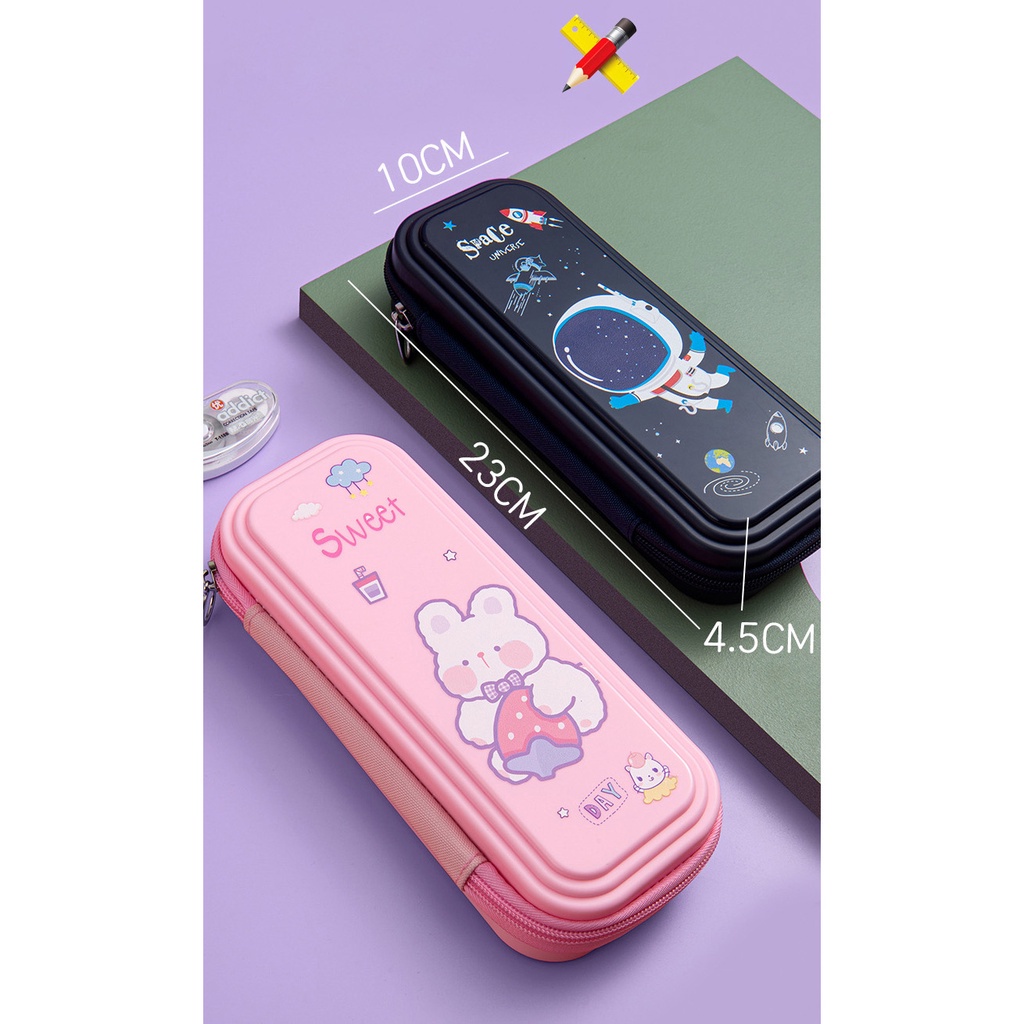 Hộp đựng bút KOLANO hộp bút cute nhiều ngăn đa năng hình hoạt hình cho học sinh kèm quà tặng SP-001363