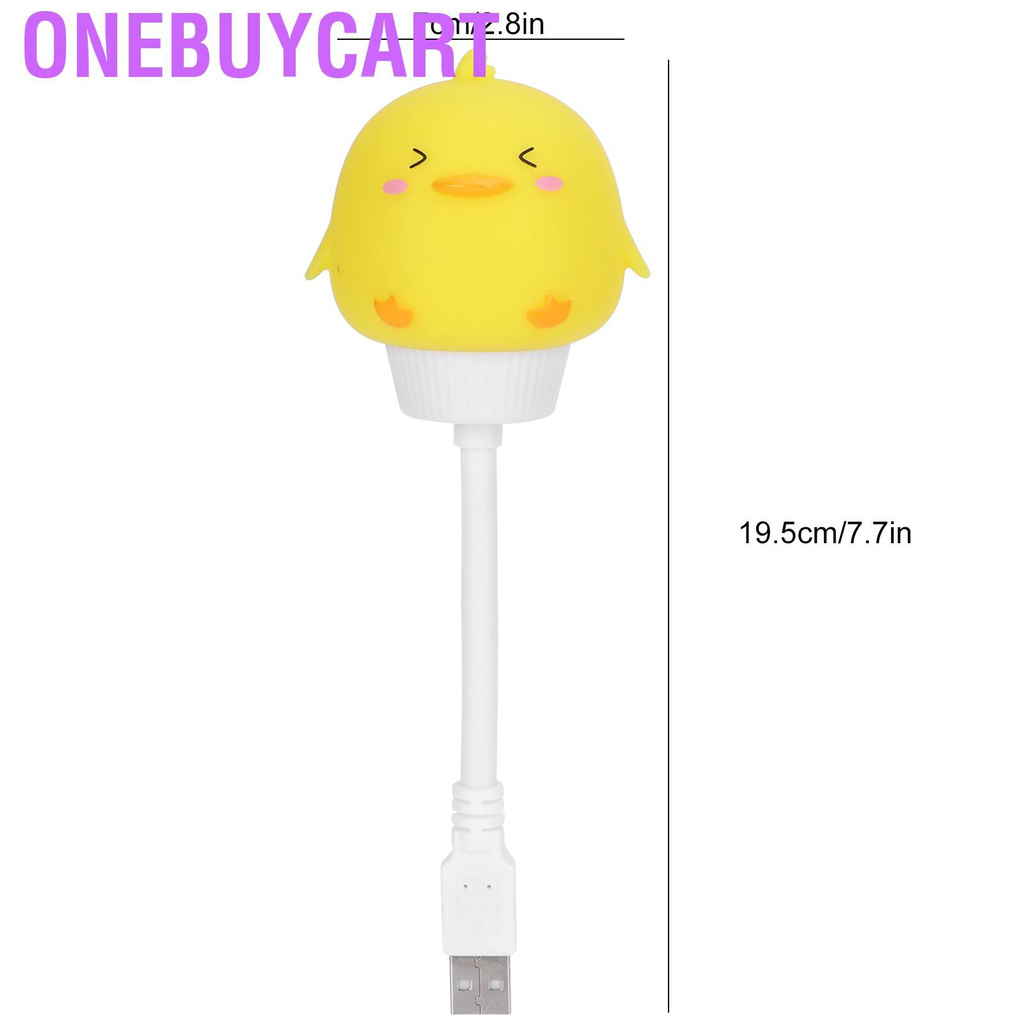 Onebuycart Duck‑Shaped Light 360 Degrees Flexible LED Night Lamp Bedroom Decor for Children Baby USB Powered