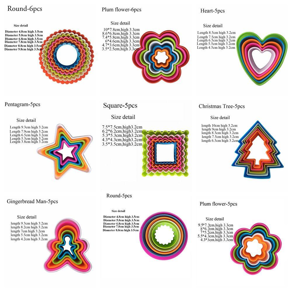 CONOPERY Bộ 5 / 6 Khuôn Cắt Bánh Quy / Kẹo Đường Trang Trí Thủ Công