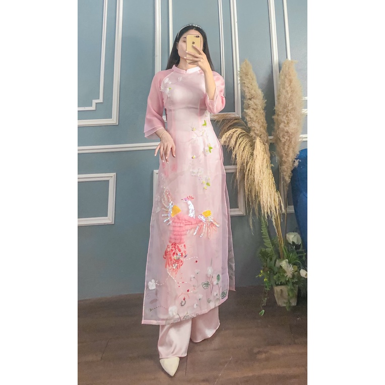 ÁO DÀI HỒNG HẠC