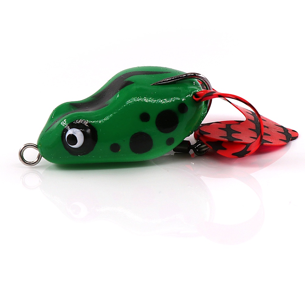 Mồi Câu Cá Giả Hình Ếch Hai Đầu 4cm 8g Mềm