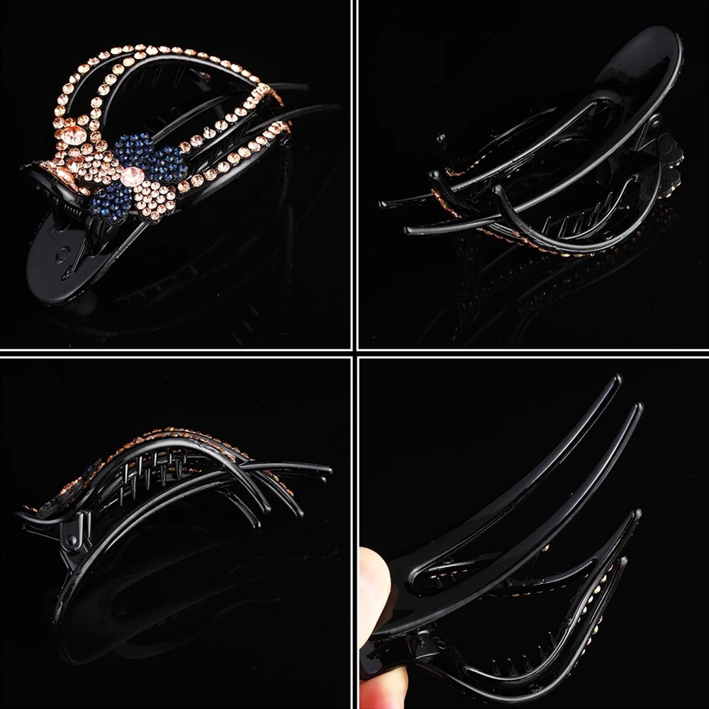 Kẹp Tóc Đính Đá Hình Hoa Thanh Lịch Cho Nữ