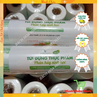 Túi Đựng Thực Phẩm Tự Huỷ Sinh Học Green Eco Cuộn 100 Túi