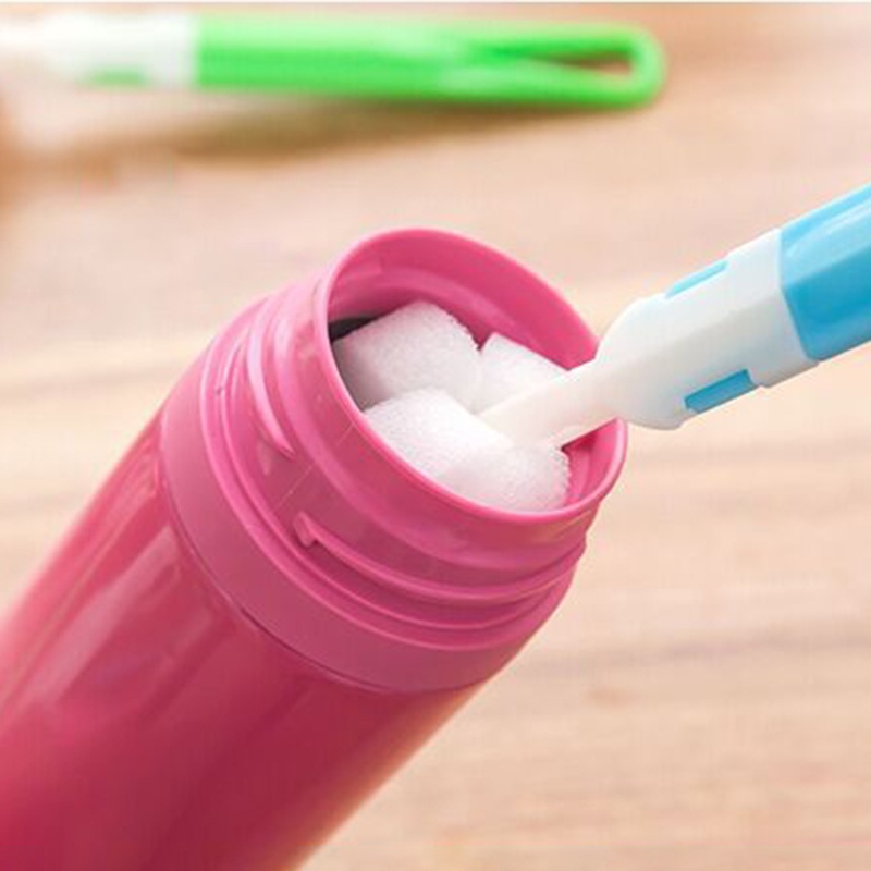 Bàn Chải Bọt Biển Vệ Sinh Bình Sữa Em Bé Tiện Lợi