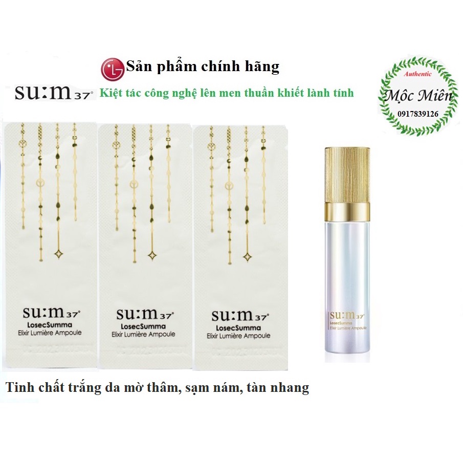 Combo 30, 60, 120 gói Tinh chất truyền trắng Sum Su:m37 LosecSumma Elixir Lumiere Ampoule