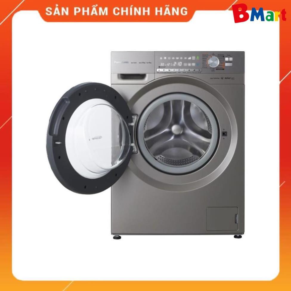 [ VẬN CHUYỂN MIỄN PHÍ KHU VỰC HÀ NỘI ] Máy giặt Panasonic cửa ngang 10 kg giặt 6 kg sấy( bạc) NA-S106X1LV2  - BM