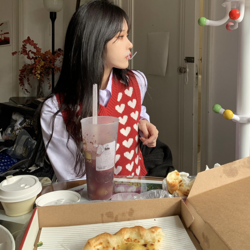 Áo dệt kim không tay phong cách Hàn Quốc xinh xắn dành cho nữ