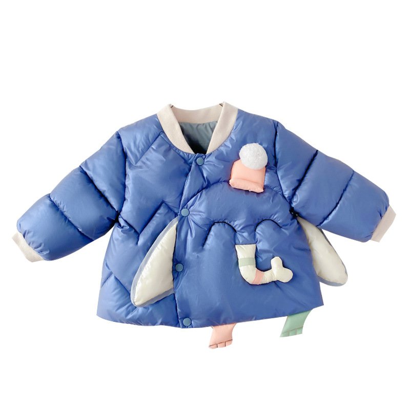2021 Fall And Winter New Kids Cotton Fur Coat Infant And Young Kids Cartoon Baby Cotton Jacket