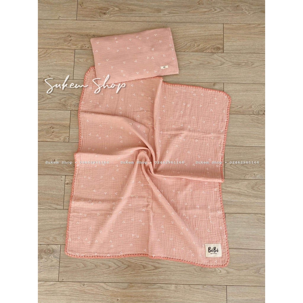 Chăn Xô 4 Lớp BéBé/Chăn Cho Bé Chất Xô Hàn Thoáng,Mềm, Siêu Nhẹ 70x90cm-100x120cm