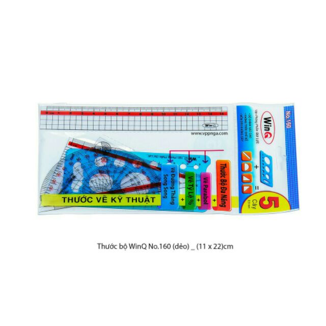 Thước bộ gồm 5 cây win QT-160