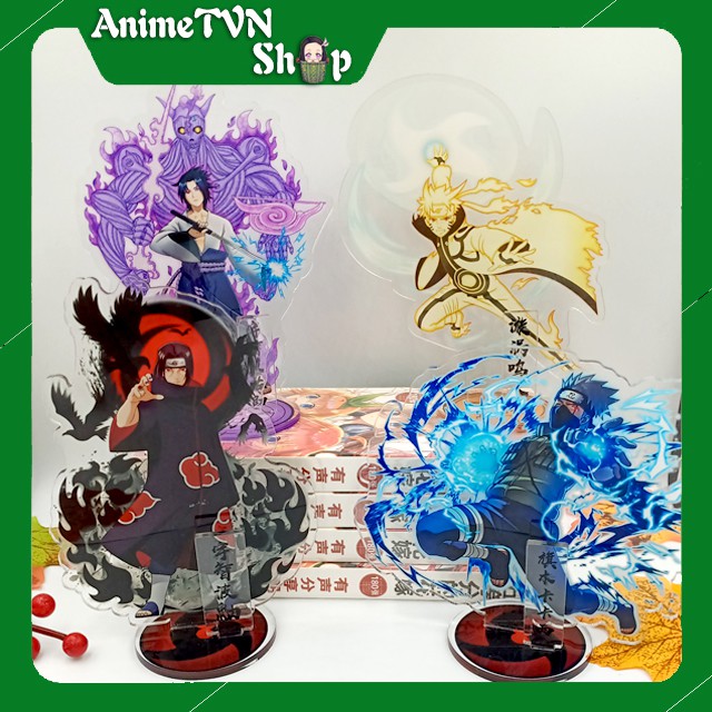 Tượng Mica Standee anime/manga Naruto - Nhựa Cứng Acrylic In nhiều chi tiết sắc nét có bảng tên nhân vật