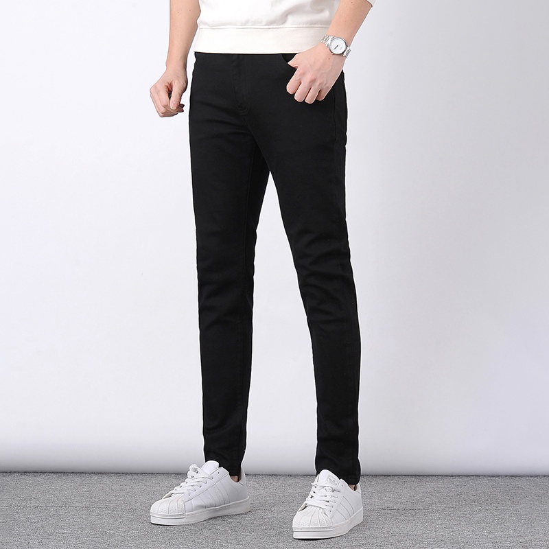 Seluar Lelaki Seluar Jeans Lelaki Slim Fit Jeans Nam Trắng Đàn Hồi Quần Dài Nam Loại Quần Co Giãn Thường Ngày Thẳng