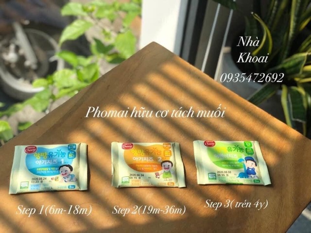Phomai hữu cơ tách muối seoul milk đủ 3 step