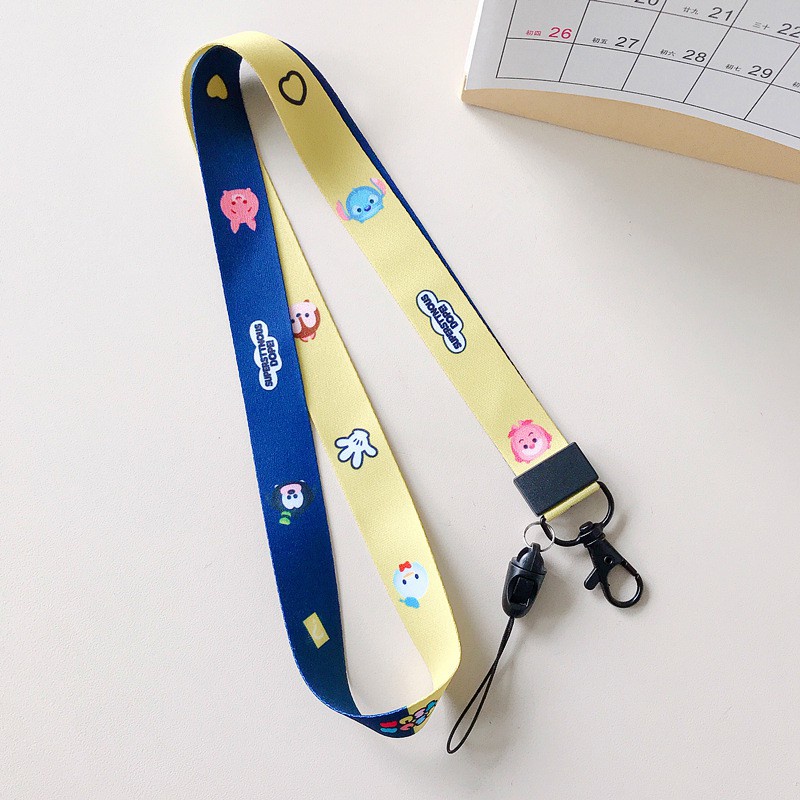 Dây đeo cổ bằng nylon họa tiết hoạt hình dễ thương cho điện thoại/máy ảnh