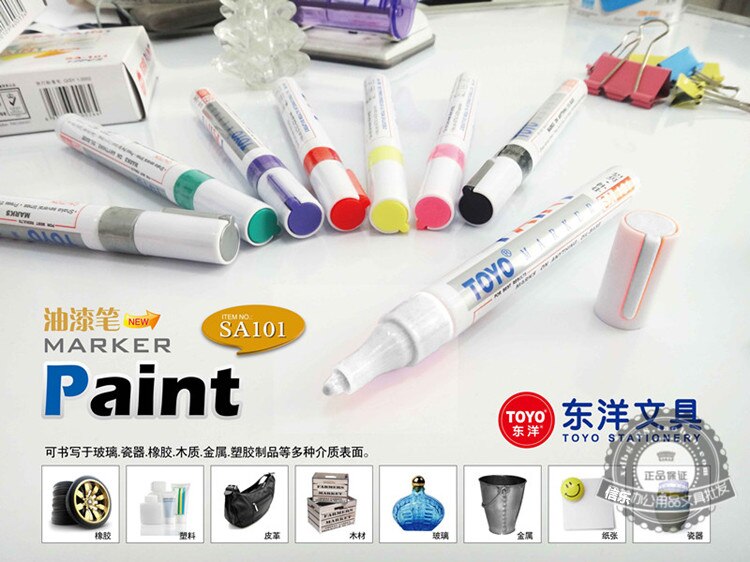 Bút Đánh Dấu Vỏ Màu Trắng Chống Thấm Nước Sử Dụng Tiện Lợi