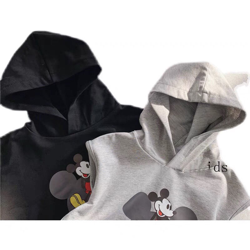 Bộ Áo Hoodie Và Quần In Hoạ Tiết Hoạt Hình Dễ Thương Cho Bé