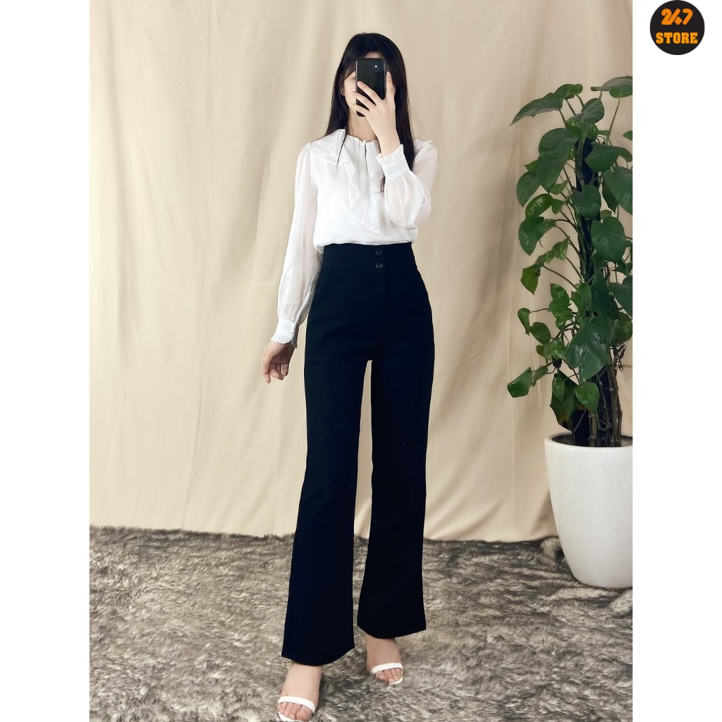 Quần tây nữ công sở cơ bản ống loe M501 247STORE