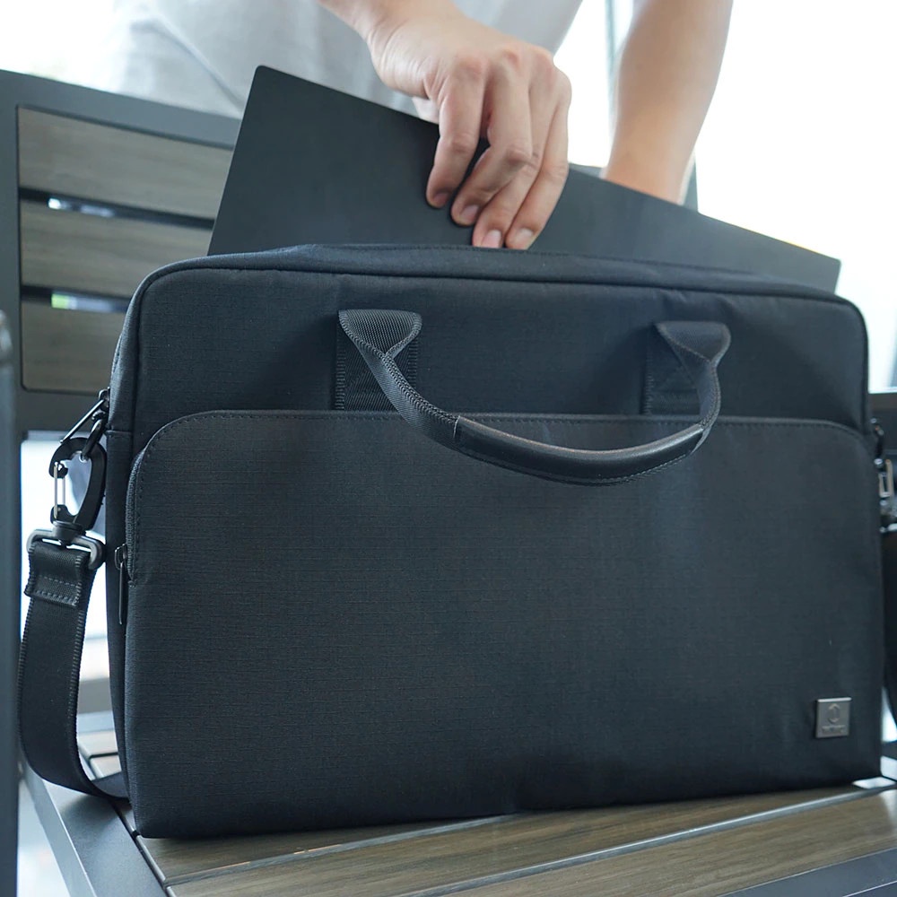 Túi chống sốc laptop, macbook,surface có quai đeo cao cấp chính hãng wiwu 2 ngăn chính-W09 13inch, 14inch, 15inch,16inch