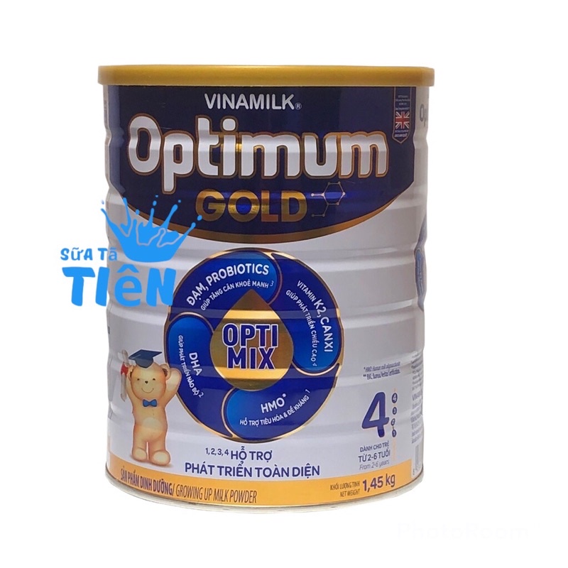 Sữa bột Vinamilk Optimum Gold 4 1450g (Hộp thiếc)