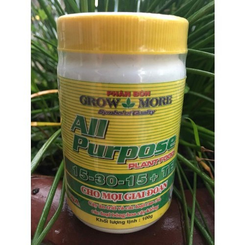 GrowMore All Purpose 15-30-15+TE hủ 100gr - Phân bón Grow More dùng mọi giai đoạn cây trồng 354