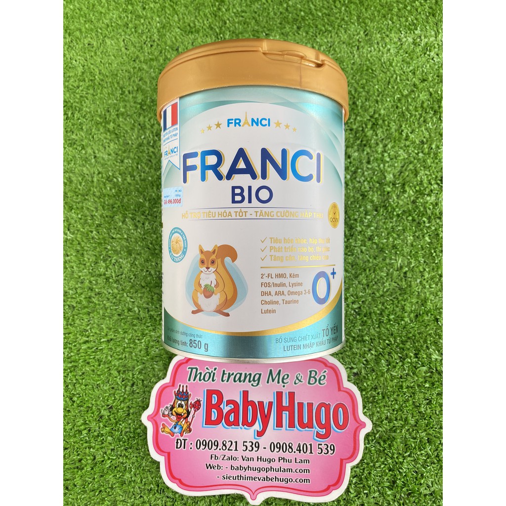 [HỖ TRỢ TIÊU HOÁ TỐT] Sữa Bột FRANCI BIO 0+  Hộp 850G