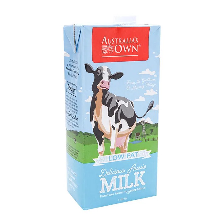 Thùng 12 Hộp Sữa Tươi tiệt trùng ít béo Australia's Own 1L