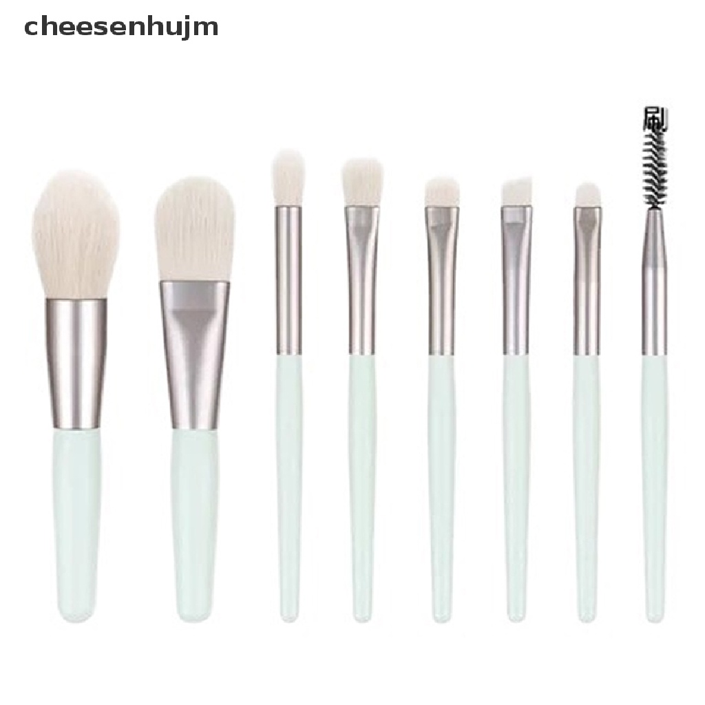 Set 8 Cọ Trang Điểm Mini Tay Cầm Bằng Gỗ Mềm Mại Tiện Dụng Cho Người Mới Bắt Đầu