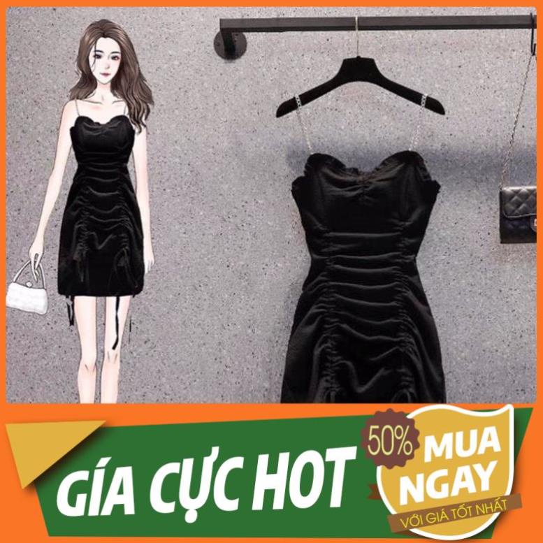 ƯU ĐÃI. QUẢNG CHÂU ODER CHÍNH HÃNG TẬN GỐC Đầm body nhún dây xích hàng Quảng Châu HOT HOT