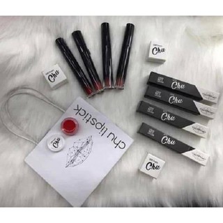 Son kem Chu Lipstick tặng kèm túi và son dưỡng