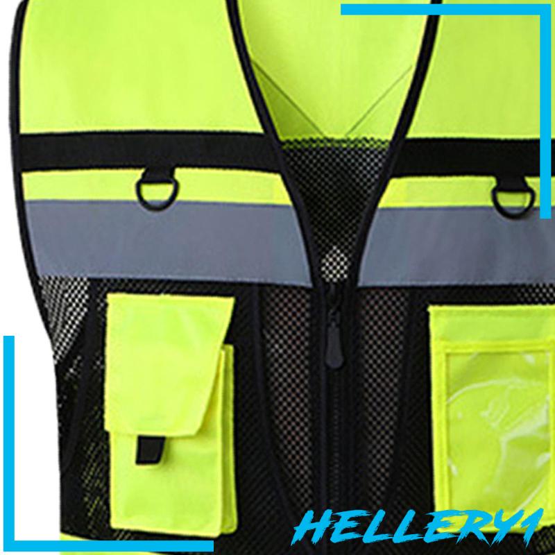 [Hellery1] Áo Vest Phản Quang Có Túi Thoải Mái Để Đậu Xe