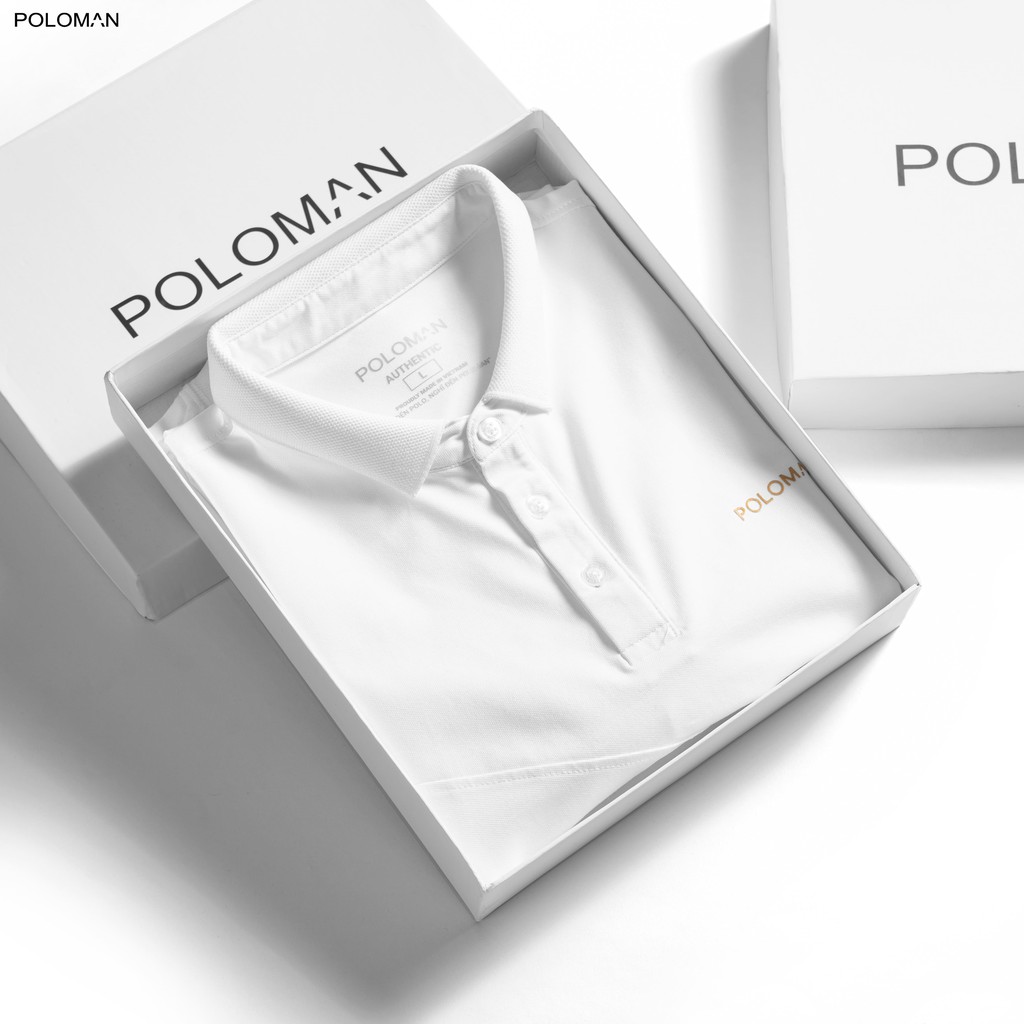Áo Polo nam cổ bẻ phối CHAD vải cá sấu Cotton xuất xịn,chuẩn form, sang trọng - thanh lịch - POLOMAN | BigBuy360 - bigbuy360.vn