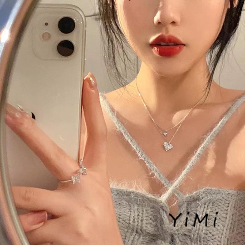 Vòng cổ Hai Lớp Hình Trái Tim Nhỏ Xinh Xắn Sang Trọng Dành Cho Nữ