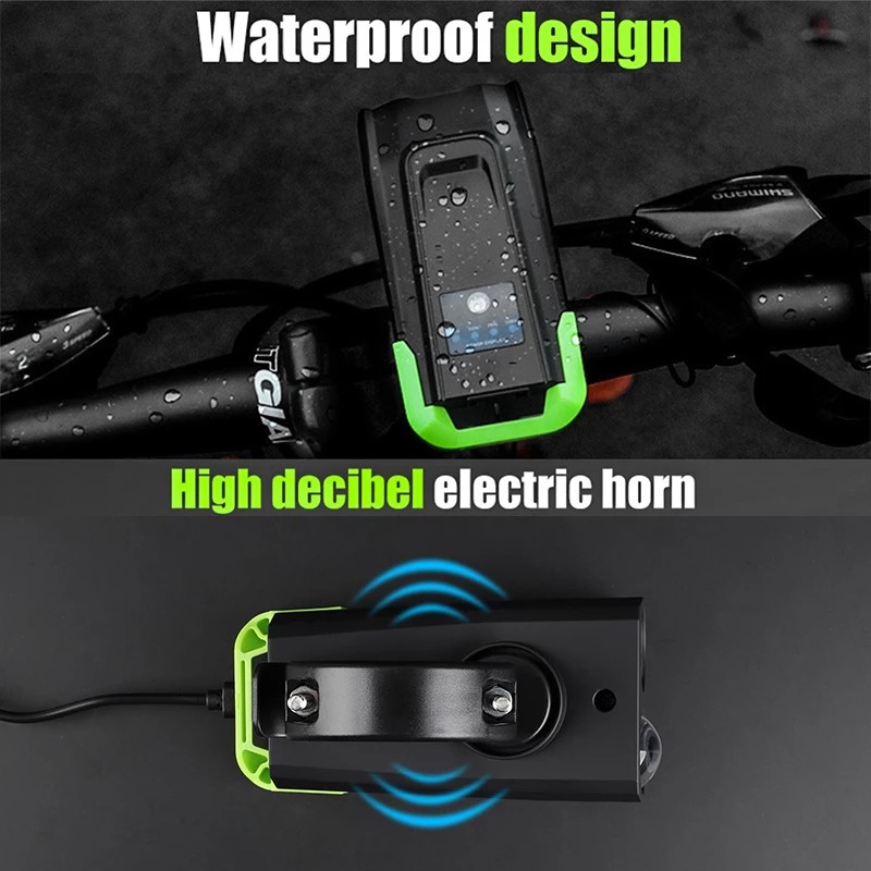 Đèn pin xe đạp WEST BIKING 3 trong 1 USB có thể sạc lại kết nối không dây chống thấm nước 