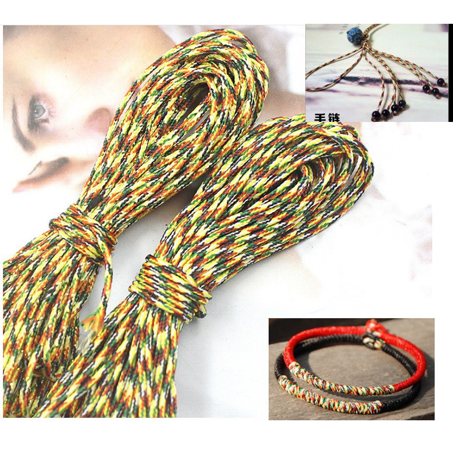 Cuộn dây chỉ ngũ sắc kim tuyến loại size 0.8-1-1.5-2mm