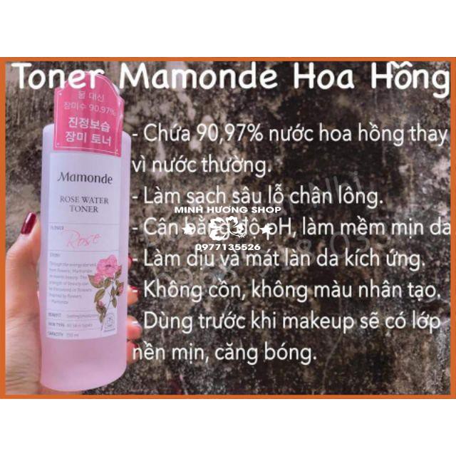 Nước hoa hồng MAMONDE 🍓 KHÔNG CỒN DỊU NHẸ 🍑 cấp ẩm giúp da mềm mịn | BigBuy360 - bigbuy360.vn