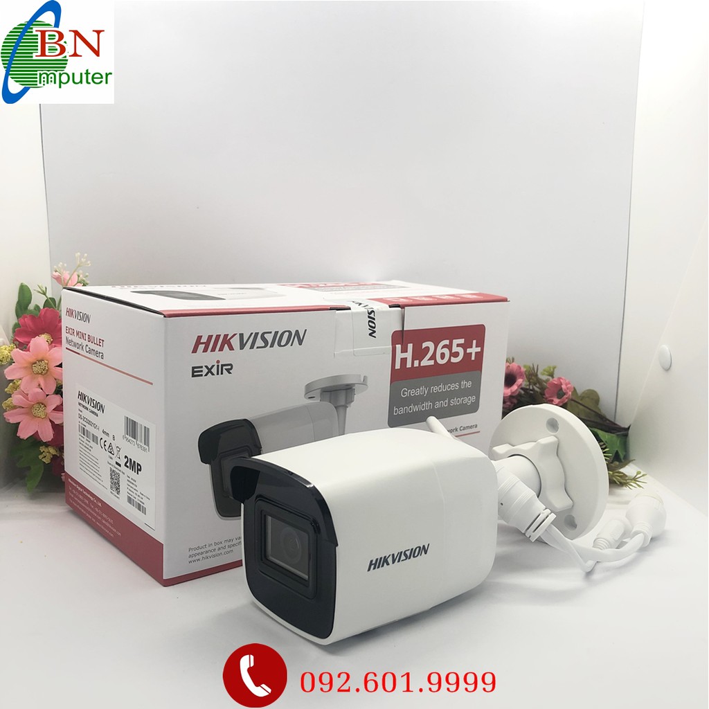 [Mã 159ELSALE hoàn 7% đơn 300K] Camera IP Hikvision DS-2CD 2021G1-I 2.0Megapixels dạng thân