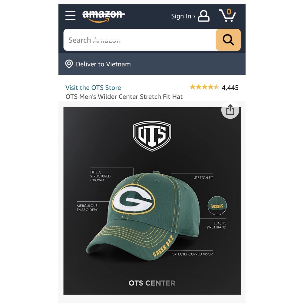 Nón lưỡi trai bít đuôi big size cap,mũ size lớn team logo cap Green Bay Packers Miami Hurricanes