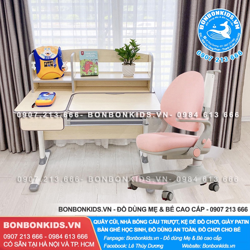 BỘ BÀN GHẾ HỌC SINH CHỐNG GÙ CHỐNG CẬN HÀN QUỐC MẪU MỚI NEWBER 610