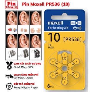 Pin trợ thính 536 pr10 maxell pr536 1 vỉ 6 viên. dùng cho thiết bị máy hỗ trợ nghe, máy trợ thính, thiết bị y tế..
