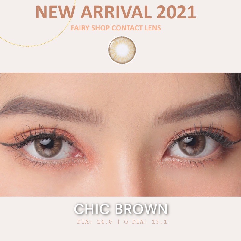 Kính Áp Tròng Russian Brown Snowflake 14.0mm - FAIRY SHOP CONTACT LENS  độ 0 đến 6