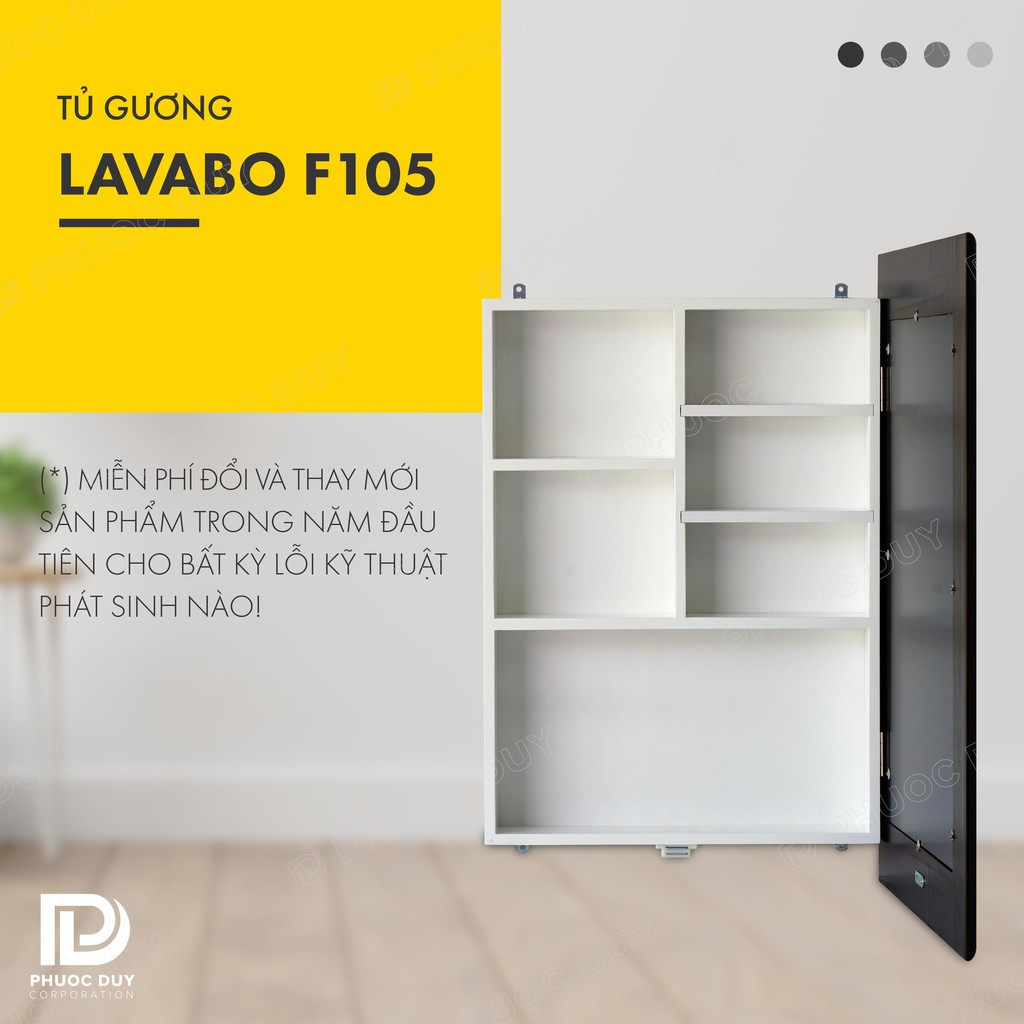 Tủ gương phòng tắm treo tường đa năng - Tủ gương Lavabo F105