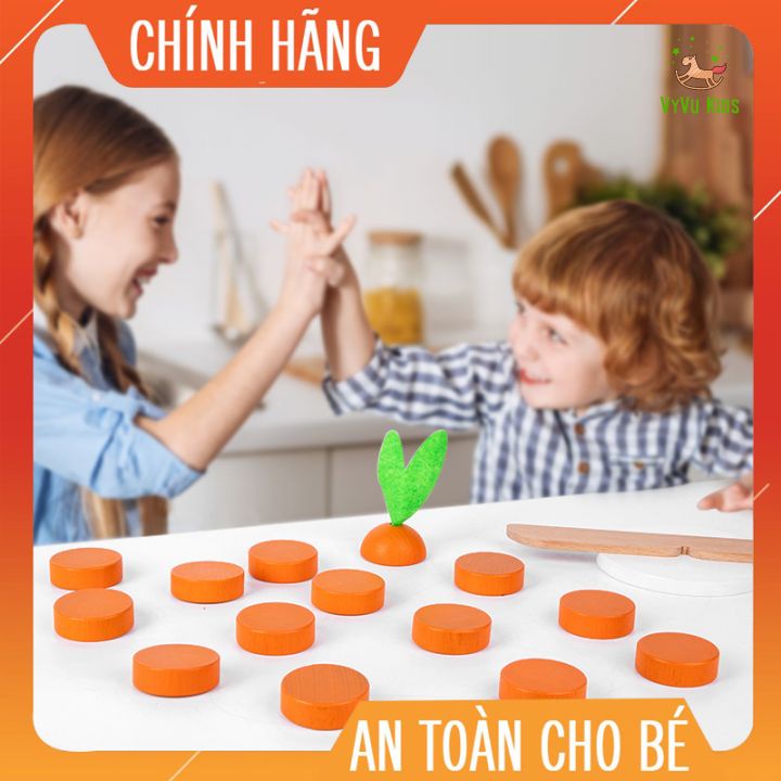 Mô hình củ cà rốt cân bằng♥️CHÍNH HÃNG♥️ ĐỒ CHƠI GIÁO DỤC♥️Giúp trẻ phát triển tư duy logic