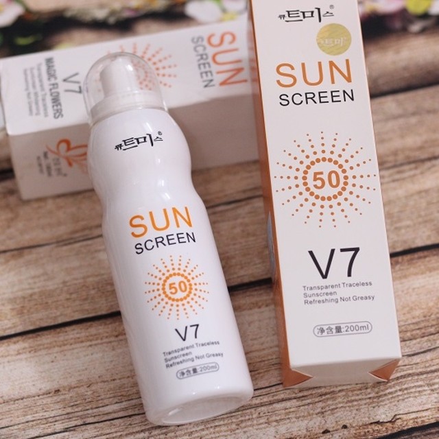 Xịt chống nắng Sun Screen V7 SPF50+++