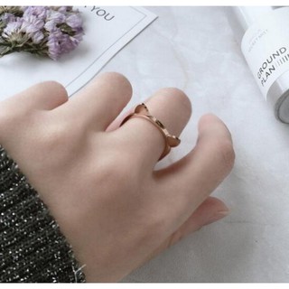 Nhẫn Titan Nữ Tai Mèo Màu Vàng Hồng Phong Cách Hàn Quốc Không Đen Không Gỉ TT 0647 Bilyshop