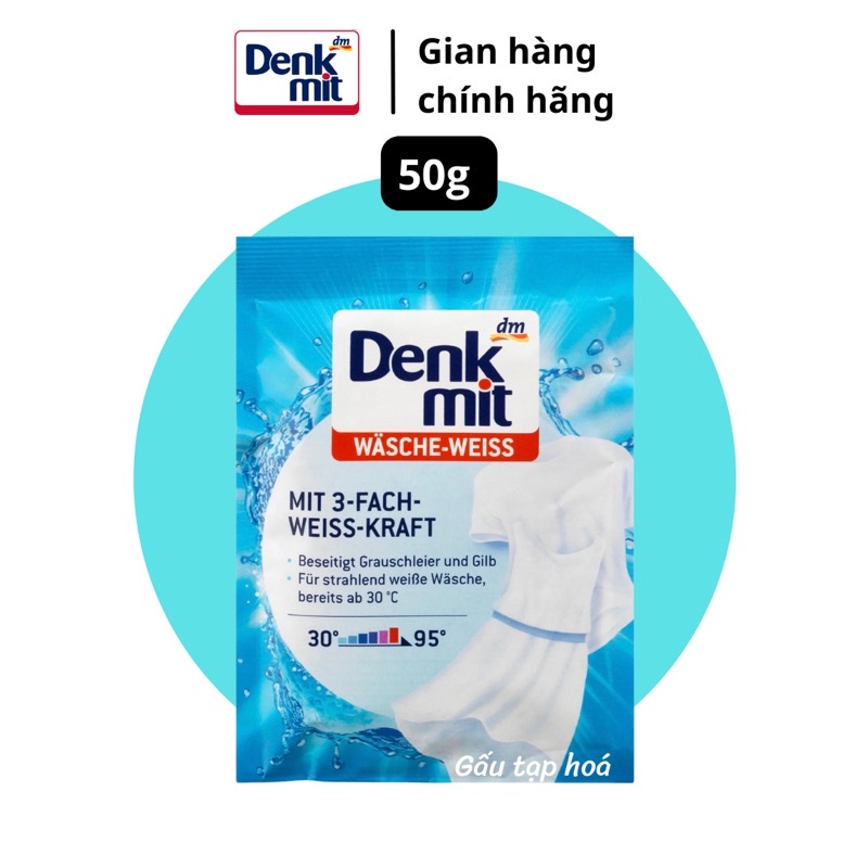 [Hàng Đức] Bột tẩy trắng quần áo Denkmit 50g