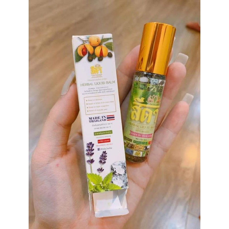 Dầu Hít 20 Vị Thảo Dược SITA BRAND HERBAL LIQUID BALM Thái Lan