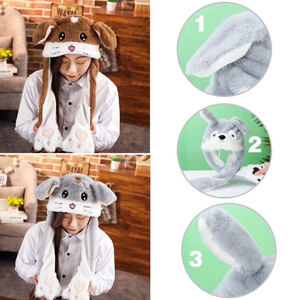 Mũ Tai Thỏ Mềm Mại Giữ Ấm Dễ Thương