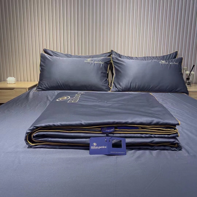 SALE SÉT CHĂN GA GỐI 4 MÓN HILTON CHĂN TRẦN HÈ-lụa 4 món chăn hè đủ size