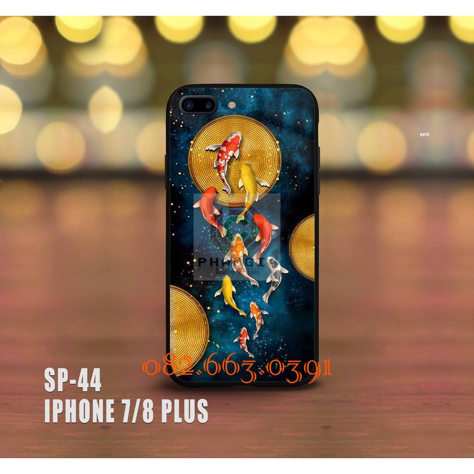 Ốp kính IP 7plus/ 8plus tráng gương hình cá koi siêu đẹp