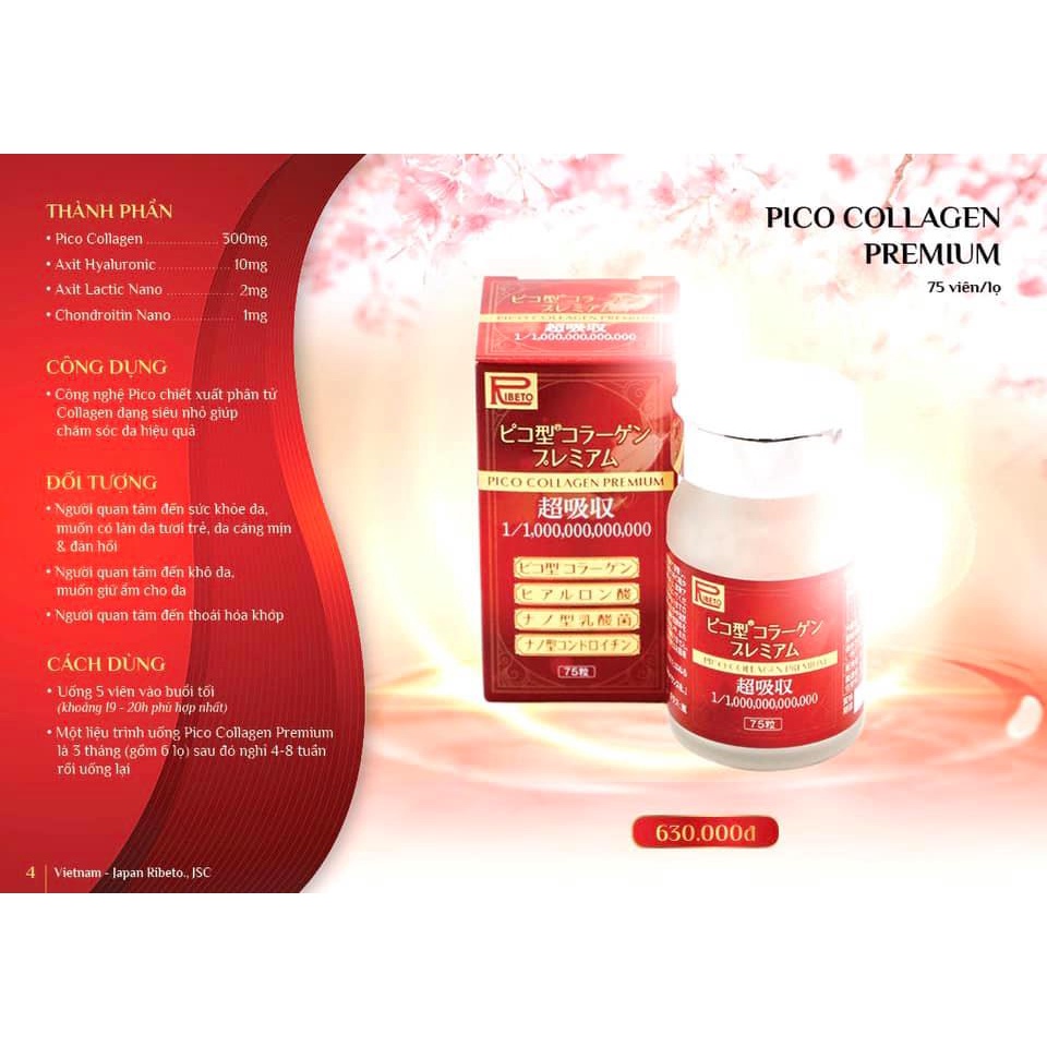 Viên uống Pico Collagen Premium - Hàng chính hãng Nhật